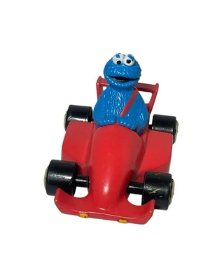 Panadería Artesanía SESAME STREET COOKIE MONSTER Coche de Carreras PVC Decoración de Pasteles  Foto 1 de 4