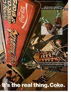 1970 COCA-COLA / COKE - KELLY CHADWICK FUNNY CAR ~ ORIGINAL PRINT AD - Imagen 1 de 1