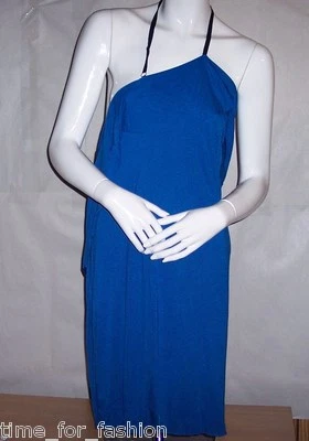 Vestido suave drapeado con volantes de PII por Poleci - Azul (XS, S, M)   Foto 1 de 4