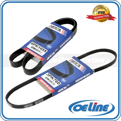 2x Correa de transmisión serpentina EPDM para Toyota Camry 1988-1991 2,5 L V6 3PK760 6PK1055 Foto 1 de 4