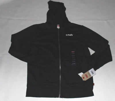 NUEVO CON ETIQUETAS Juvenil LEVIS Negro Cremallera Con Capucha Talla XL Foto 1 de 2