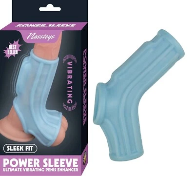 Nasstoys Power Sleeve Ultimate Potenciador de Pene Vibrador Ajuste Elegante Azul, Nuevo Foto 1 de 4