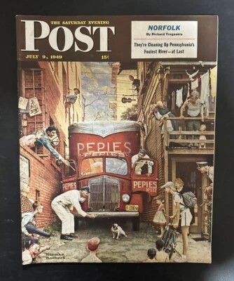 1949 July 9th The Saturday Evening Post Magazine, Rockwell Cover - Image 1 of 3