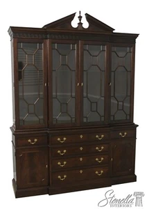 L56699EC: STICKLEY Chippendale Mahogany 4 Door Breakfront	 - Picture 1 of 19