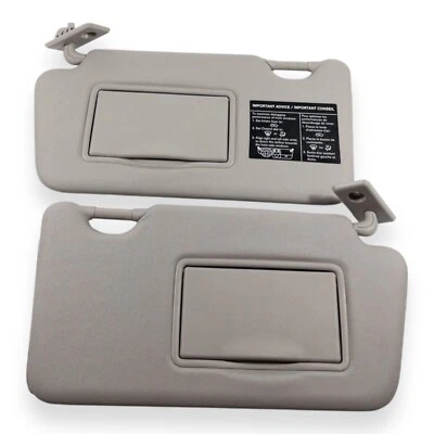 Nissan Versa 2016-2019 conjunto de pares de parasoles laterales para conductor y pasajero vinilo gris Foto 1 de 4