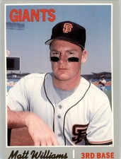 1992 Baseball Cards Magazine '70 Topps Replicas #38 Matt Williams Giants