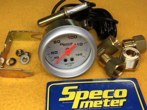 Mechanical water temperature gauge kit 40-120 C Speco 52mm 2" silver 524-23A 6' - Foto 1 di 4