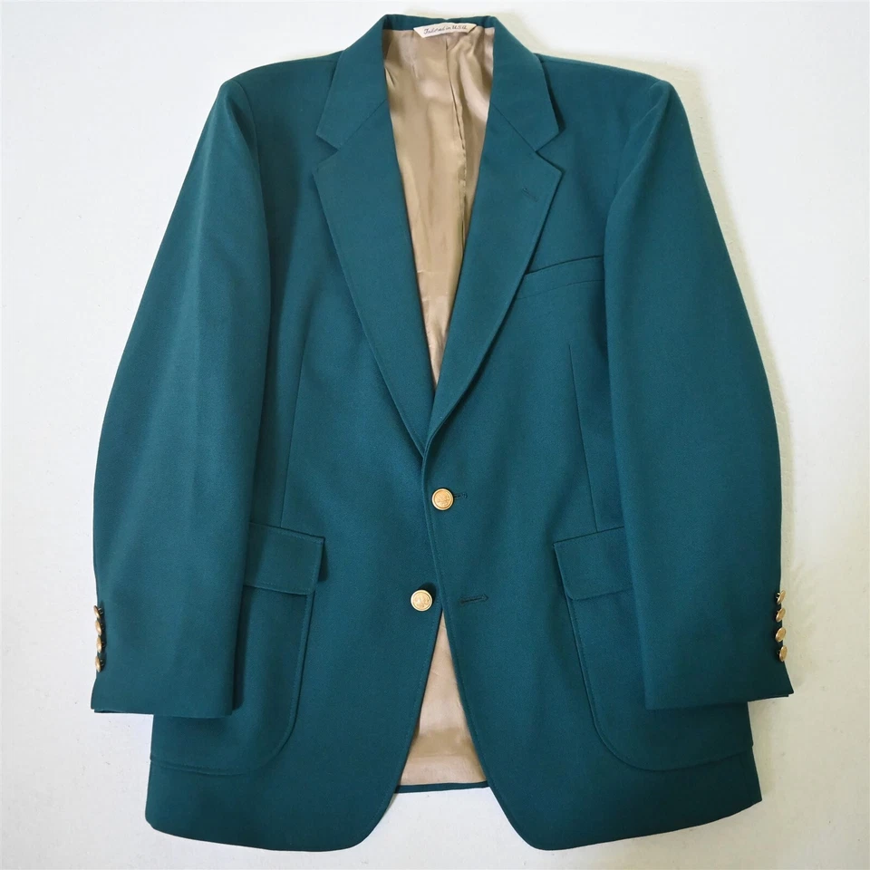 Arnold Palmer 42R Lúpulo Verde Botón Dorado Hombres Blazer Traje Chaqueta Abrigo Deportivo Foto 1 de 4