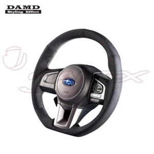 DAMD Sports Steering Wheel Ultra Suede Grey Stitch for FORESTER SJ5/SJG SS362-RX - Picture 1 of 4