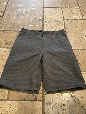 FOX Racing Size 30 Men's Pinstripe Gray Black Products of the Revolution Shorts - Image 1 of 3