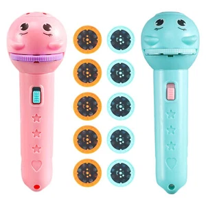 Kids Projector Flashlight With 80 Patterns Cartoon Animals Dinosaur Slides - Picture 1 of 14
