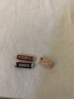 Dollhouse Miniature Replica Hershey Chocolate Candy Bars Cracker Jacks Set of 3 - Image 1 of 4