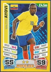 TOPPS MATCH ATTAX  BRAZIL 2014 WORLD CUP- #073-ECUADOR-WALTER AYOVI - Picture 1 of 1