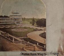 ANTIQUE CRYSTAL PALACE TINTED VIEW of INCOMPLETE PORTION of NORTH WING London
