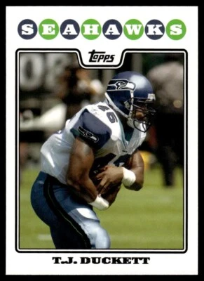 2008 Topps T.J. Duckett Seattle Seahawks #106 - Image 1 of 2