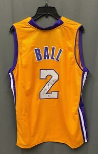 Lonzo Ball #2 Signed Lakers Jersey Autographed AUTO Sz XL BAS WITNESSED COA 
