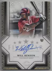 2023 Topps Five Star Auto Will Benson (#FSA-WBE1) rojos radiocontrol - Imagen 1 de 2