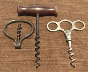 3 ANTIQUE CORKSCREWS. - Picture 1 of 3