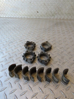 1983 83 KAWASAKI KZ550A KZ 550A 550 EXHAUST MUFFLER HEADER MOUNT COLLARS CLAMPS - Image 1 of 4