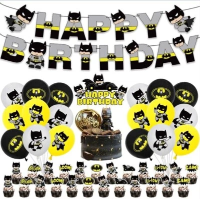 Batman Latex Balloons Party Supplies Superhero Birthday Decoration - image 1 of 4