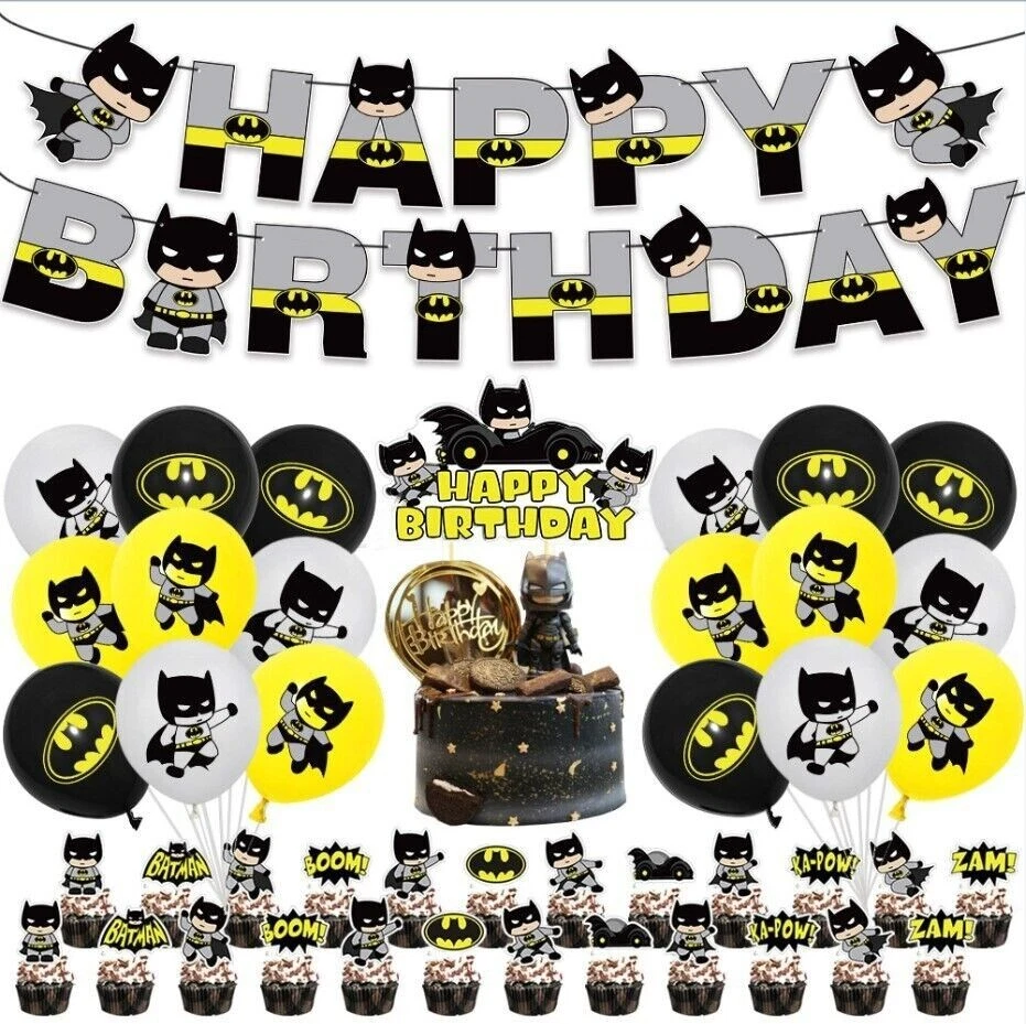 Batman Latex Balloons Party Supplies Superhero Birthday Decoration - image 1 of 4