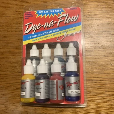 Nuevo paquete excitador de 8 colores vibrantes concentrados Jacquard Dye-Na-Flow Foto 1 de 4