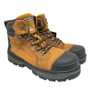 Dakota Men's 6" 6516 CTCP Hyper-Dri 3 Waterproof Safety Work Boots Brown 12M - Picture 1 of 8