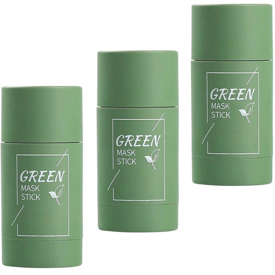 Máscara de té verde 3 piezas en barra aceite de limpieza facial control de espinillas para el acné limpieza profunda Foto 1 de 4