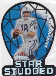 Peyton Manning RARA $$ TARJETA DE INSERCIÓN Fleer Focus Estrella Tachonada Potros Broncos NFL - Imagen 1 de 2