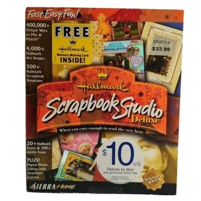 Hallmark Scrapbook Studio Deluxe CD Create Images Pictures Crafts Templates NIB - Image 1 of 4