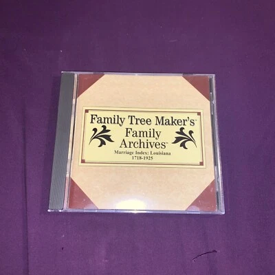 Family Tree Maker's Family Archives: Marriage Index: Louisiana 1718-1925 PC CD - Bild 1 von 4