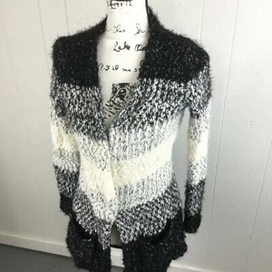 LOVE by DESIGN Open Style Black & White Cardigan Sweater Wrap Women's Size XS - Picture 1 of 11