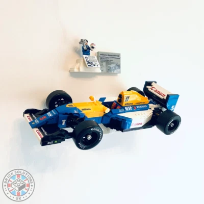 BRICK SOLUTIONS UK Wandhalterung Set für LEGO Icons (10353) Williams Racing FW14B & Nigel Mansell