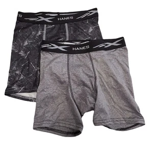 Boys Hanes X-Temp Boxer Briefs MEDIUM 2 Pack Tagless M 10-12 NEW NWOT - Picture 1 of 2
