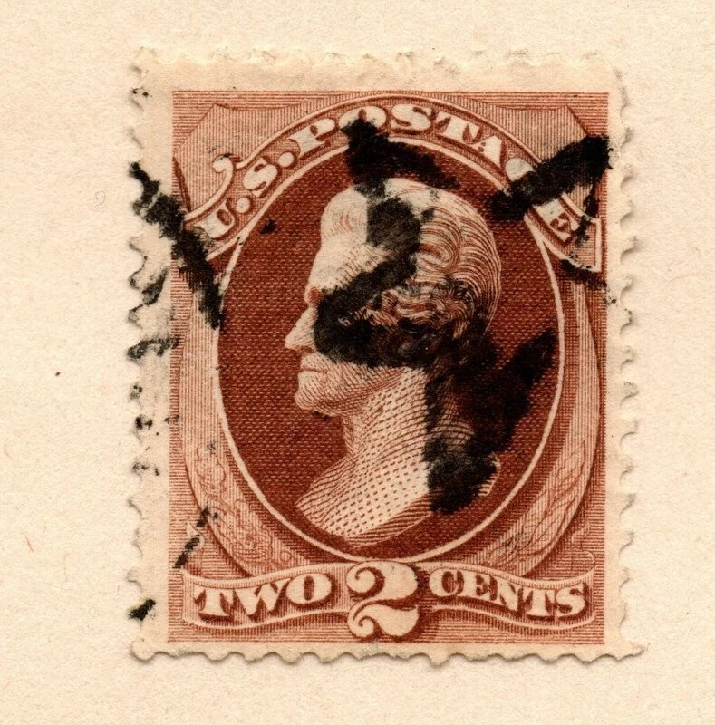 146 STAMP WITH  FANCY 5 POINT STAR  CANCEL, FREE DELIVERY IN USA - Image 1 of 1
