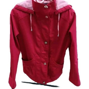 Mackintosh New England Jacket Women's Medium Red button down rain coat - Picture 1 of 4