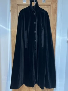 Stunning Vintage Guy Laroche Black Velvet Opera/evening Cape Size 16 - Picture 1 of 6