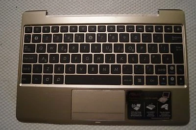 PALMREST W/KEYBOARD UK & TOUCHPAD FOR 10.1" ASUS TRANSFORMER PRIME TF201 SILVER - Image 1 of 4