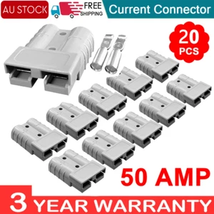 20 x Anderson Style Plug Connectors 50 AMP 12-24V 6AWG DC Power Tool AU - Picture 1 of 10