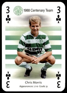 Celtic FC Playing Cards (2004-05) 3 of Clubs - Chris Morris (88 Centenary Team)