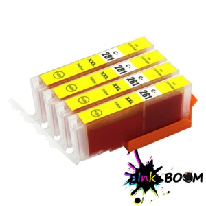 4 Yellow Ink Cartridge for PGI-280 PGI-280XXL PIXMA TS6120 TS6220 TS8120 TS9520 - Picture 1 of 1
