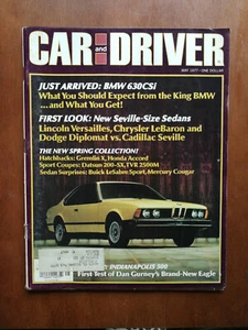 Car & Driver May 1977 BMW 630CSi - MAC Gremlin - Buick LeSabre TVR 2500M 824 - Picture 1 of 2
