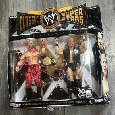 JAKKS Classic Superstars 2009 exclusivo de la WWE Shawn Michaels VS Stone firmado en frío Foto 1 de 4
