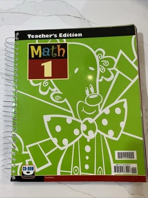 BJU Press Math 1 Instructor's Book 3rd Edition w/CD  and Test Booklet Homeschool - Image 1 of 4