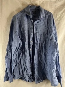 Spada Roma Hemd Herren Gr. 16/41 Leinen Langarm Blau Smart Freizeit Lino Oberteil - Bild 1 von 17