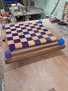 Floating Walnut Wood And Epoxy Resin With Voice Comand Led Lights - Picture 1 of 9