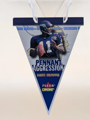 2001 Fleer Genuine Duante Culpepper Pennant Aggression die-cut card #4PA Vikings - Image 1 of 2