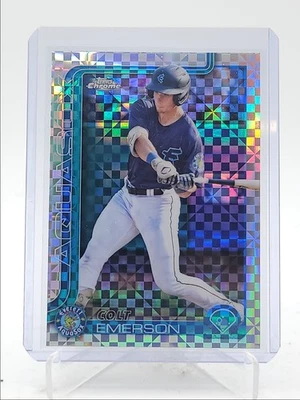 COLT EMERSON 2025 TOPPS PRO DEBUT CHROME X-FRACTOR AQUASOX Q4450 - Image 1 of 2