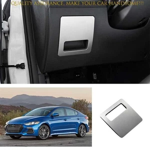 For Hyundai Elantra 2017-2020 Silver Steel Driver Storage Box Cover Trim 1PCS - Picture 1 of 8