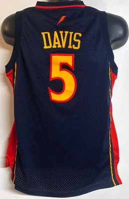 金州勇士队 #5 戴维斯男爵篮球球衣青少年尺寸:L (14-16) - 二手 — 第 1/4 张图片